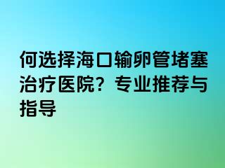 何选择海口输卵管堵塞治疗医院？专业推荐与指导