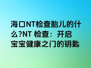 海口NT检查胎儿的什么?NT 检查：开启宝宝健康之门的钥匙