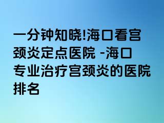 一分钟知晓!海口看宫颈炎定点医院 -海口专业治疗宫颈炎的医院排名